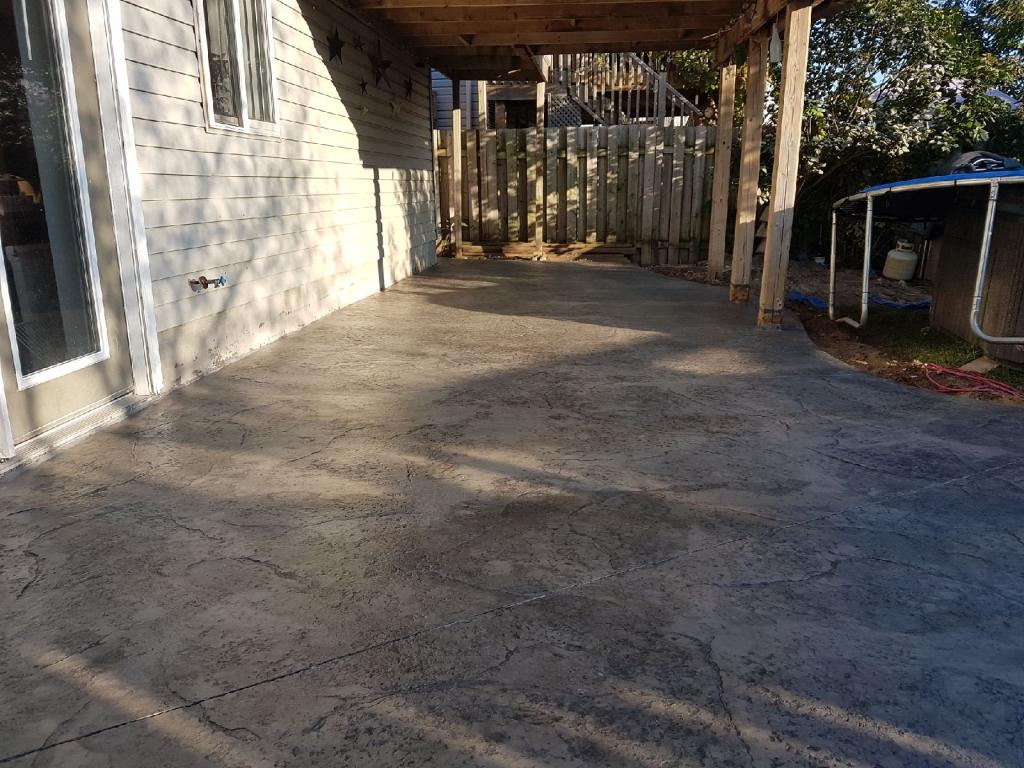 Back Yard Patio in Stamped OCncrete